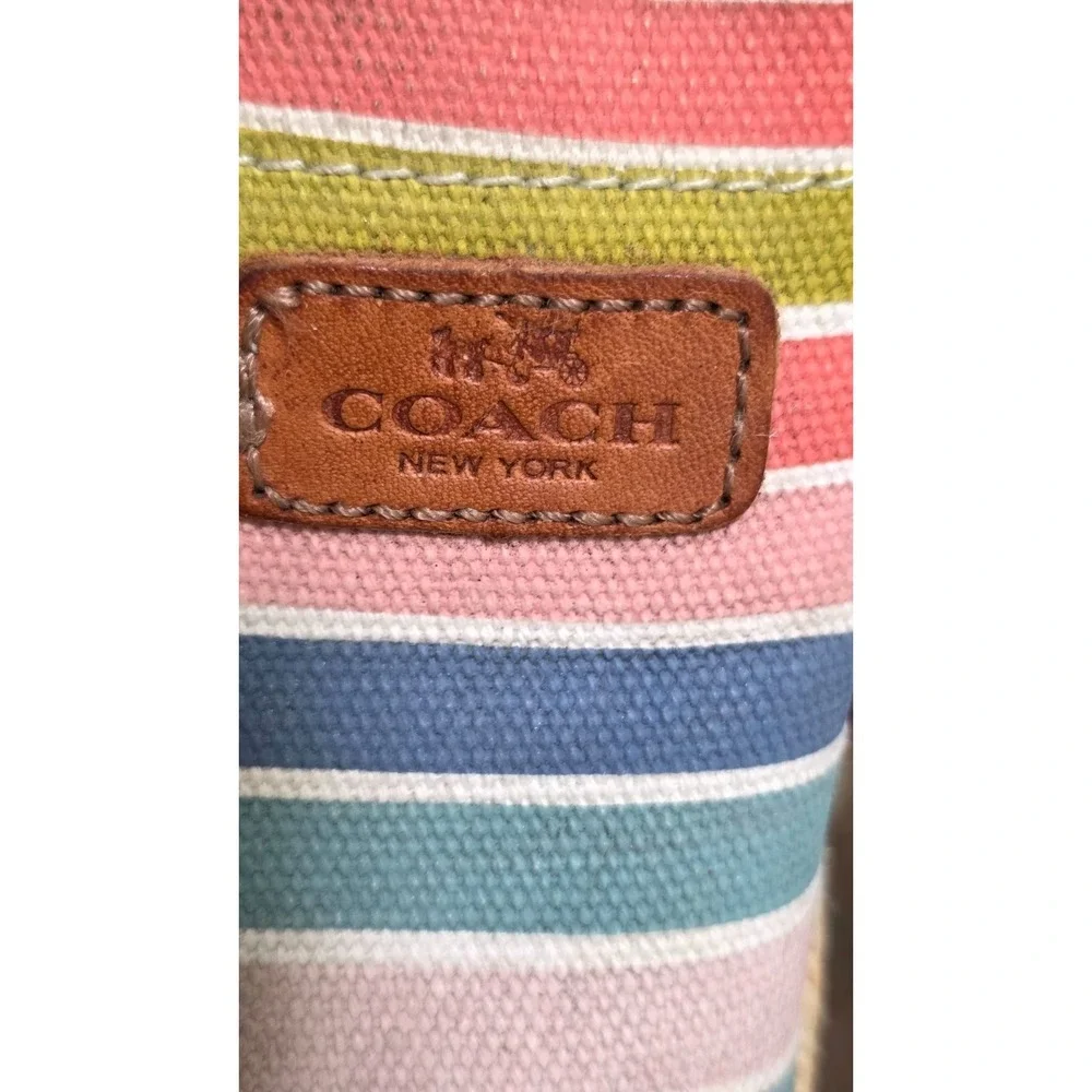 Coach‎ Women's Striped Canvas Espadrilles Slip-On Shoes Multicolor Size 6B